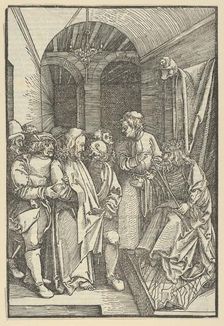 Christ before Herod in a Hall, from Speculum passionis domini nostri Ihesu Christi, 1507., 1507. Creator: Hans Schäufelein the Elder