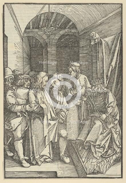 Christ before Herod in a Hall, from Speculum passionis domini nostri Ihesu Christi, 1507., 1507. Creator: Hans Schäufelein the Elder.