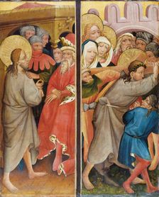Christ before Pilate, Carrying of the Cross, c1420. Creator: Master of the Middle Rhine
