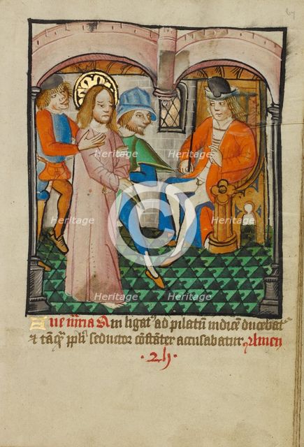 Christ Before Pilate, about 1480-1490. Creator: Unknown.