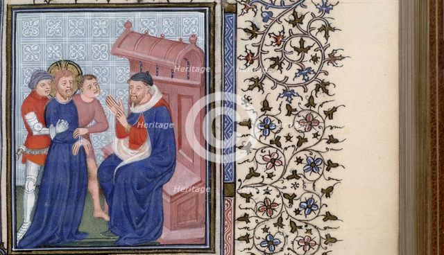 Christ before Pilate (Book of Hours), 1400s. Artist: Master of Troyes (active 1400-1415)