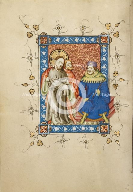 Christ before Pilate; Book of Hours, about 1405-1410. Creator: Masters of Dirc van Delf.