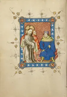 Christ before Pilate; Book of Hours, about 1405-1410. Creator: Masters of Dirc van Delf