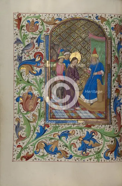 Christ before Pilate; Book of Hours, about 1450-1455. Creator: Master of the Lee Hours.
