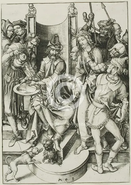 Christ before Pilate, c. 1475. Creator: Martin Schongauer.