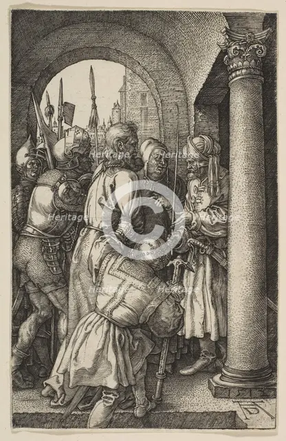 Christ before Pilate, from The Passion, 1512. Creator: Albrecht Durer.