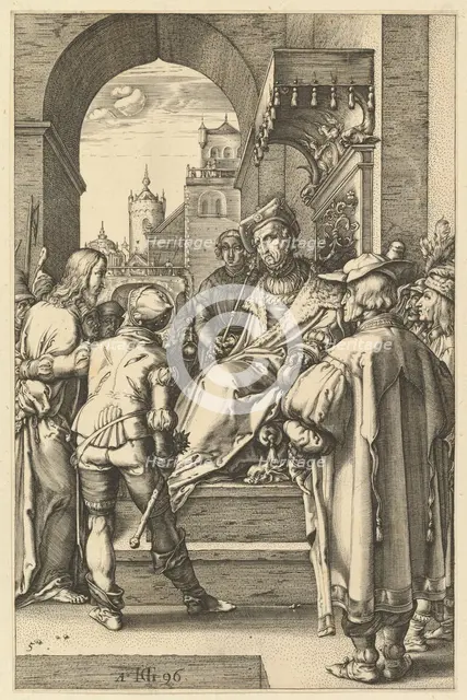 Christ before Pilate, from The Passion of Christ, 1596. Creator: Hendrik Goltzius.
