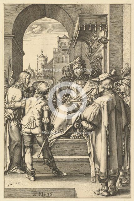Christ before Pilate, from The Passion of Christ, 1596. Creator: Hendrik Goltzius.