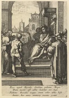 Christ Before Pilate, from The Passion of Christ, mid 17th century. Creator: Nicolas Cochin