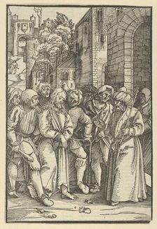 Christ before Pilate in front of his Palace, from Speculum passionis domini nostri Ihesu C..., 1507. Creator: Hans Schäufelein the Elder