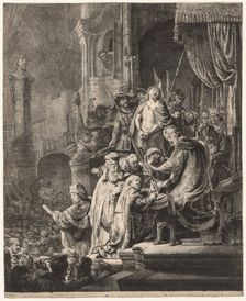 Christ Before Pilate: Large Plate, 1636. Creator: Rembrandt van Rijn (Dutch, 1606-1669)