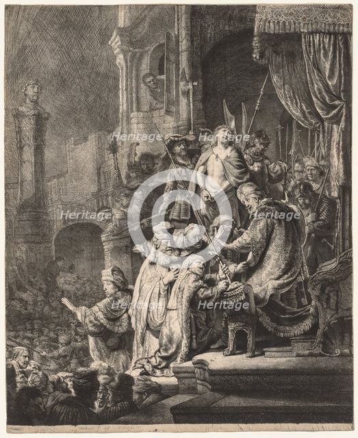 Christ Before Pilate: Large Plate, 1636. Creator: Rembrandt van Rijn (Dutch, 1606-1669).