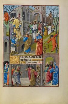 Christ before Pilate; Spinola Hours, about 1510-1520. Creator: Master of the Prayer Books of around 1500