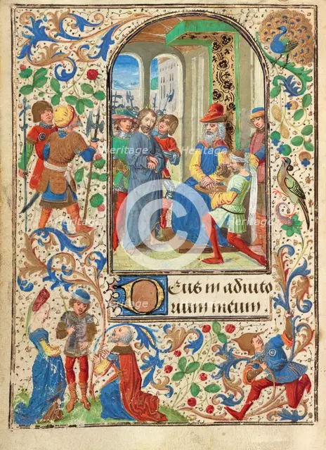 Christ before Pilate; Prayer Book of Charles the Bold, about 1471. Creator: Lieven van Lathem.