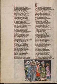Christ before Pilate; Weltchronik, about 1400-1410. Creator: Unknown