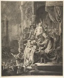Christ Before Pilate: the large plate, 1636. Creator: Rembrandt Harmensz van Rijn