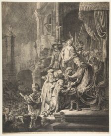 Christ Before Pilate: the large plate, 1636. Creator: Rembrandt Harmensz van Rijn