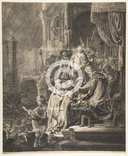 Christ Before Pilate: the large plate, 1636. Creator: Rembrandt Harmensz van Rijn.