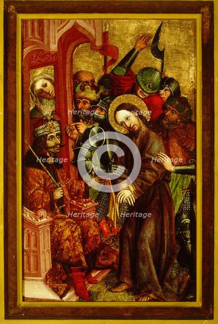 Christ before Pilate (Vlad III as Pontius Pilate), ca 1463-1464. Artist: Master of Velenje Panels (active 1450-1465)