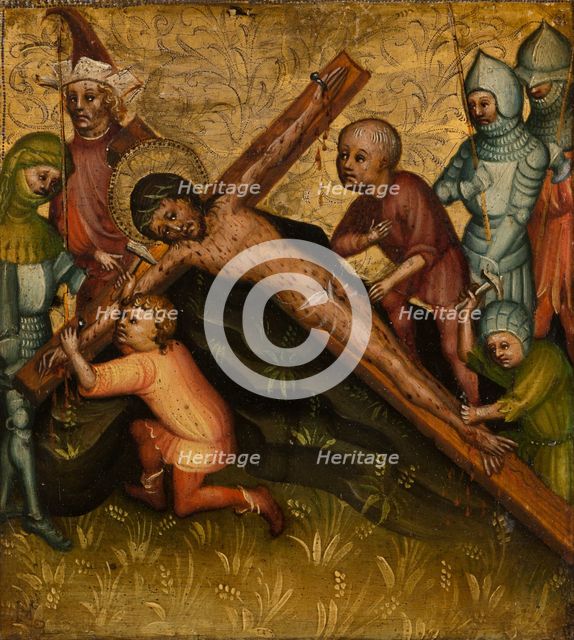 Christ Being Nailed to the Cross, c1400. Creator: Master of the Passion Panels.