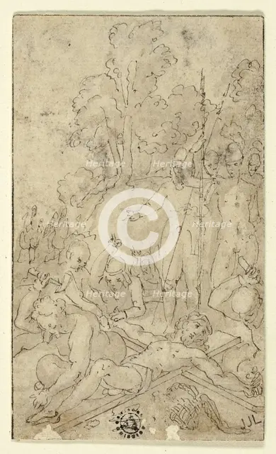 Christ Being Nailed to the Cross, n.d. Creator: Friedrich Sustris.