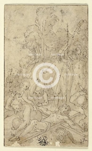 Christ Being Nailed to the Cross, n.d. Creator: Friedrich Sustris.