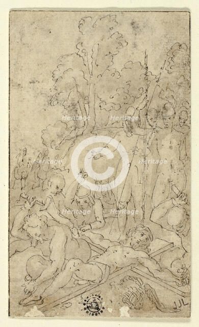 Christ Being Nailed to the Cross, n.d. Creator: Friedrich Sustris.