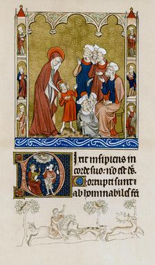 Christ being found by his mother in the temple disputing with doctors, c1310-1320