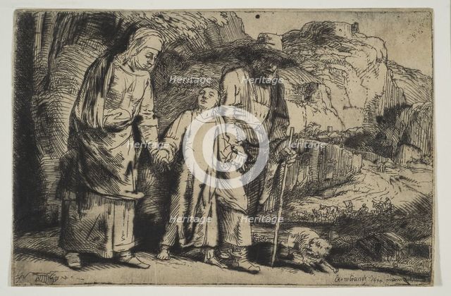 Christ between his Parents, Returning from the Temple, 1654. Creator: Rembrandt Harmensz van Rijn.
