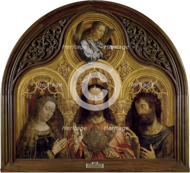Christ between the Virgin Mary and Saint John the Baptist. Artist: Gossaert, Jan (ca. 1478-1532)