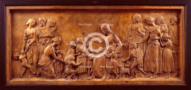 Christ blessing little Children, 1862-1864. Creator: John Gibson.