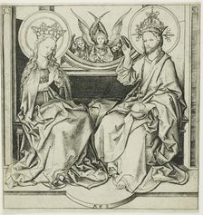 Christ Blessing the Virgin, c. 1476. Creator: Martin Schongauer