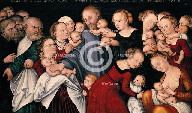Christ Blessing the Children, c.1540. Artist: Cranach, Lucas, the Elder (1472-1553)