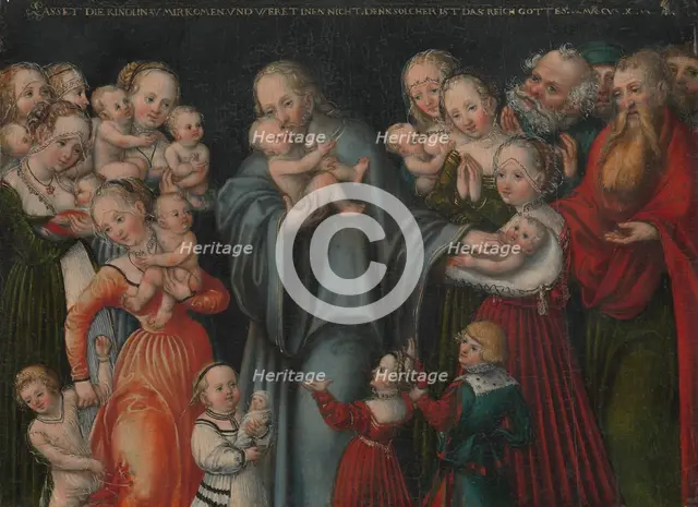 Christ Blessing the Children, ca. 1545-50. Creator: Lucas Cranach the Younger.