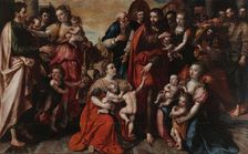 Christ Blessing the Children (Let the little children come to me), 1585. Creator: Vos, Maerten, de (1532-1603)