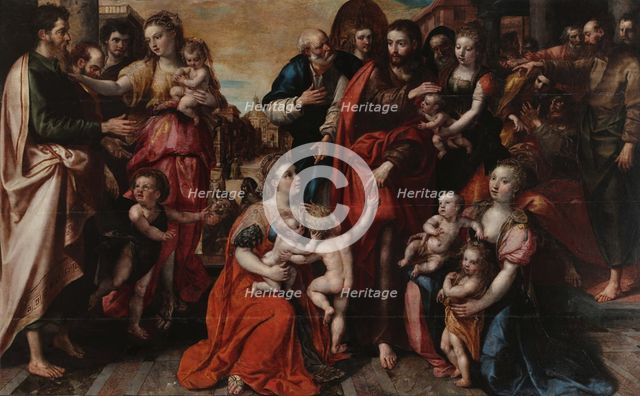 Christ Blessing the Children (Let the little children come to me), 1585. Creator: Vos, Maerten, de (1532-1603).