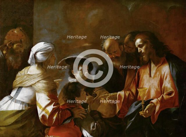 Christ Blessing the Children (Let the little children come to me), c. 1635. Creator: Preti, Mattia (1613-1699).