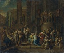 Christ Blessing the Children ('Suffer little children to come unto me, and forbid them not...'),1696 Creator: Gaspar Jacob van Opstal II
