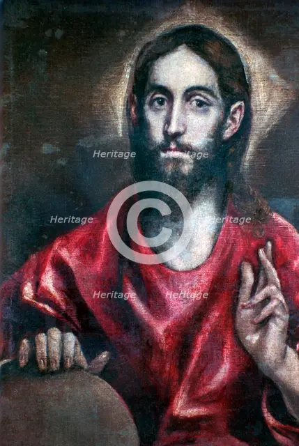 Christ Blessing ('The Saviour of the World'), 17th century. Artist: El Greco
