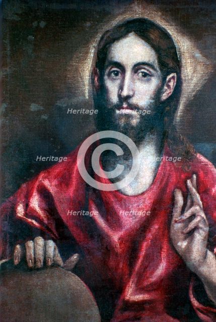 Christ Blessing ('The Saviour of the World'), 17th century. Artist: El Greco