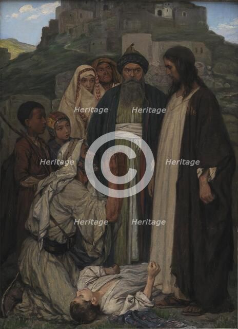 Christ Cures the Lunatic Child, 1891. Creator: Axel Helsted.