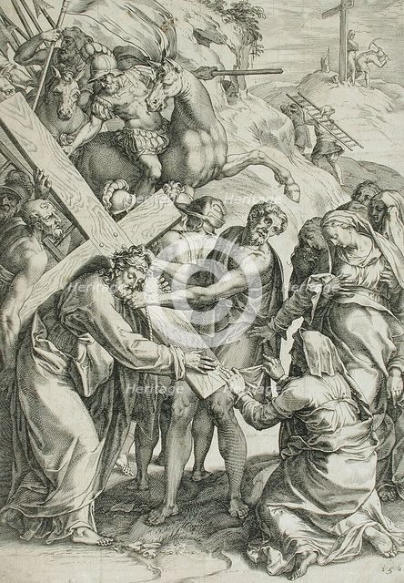 Christ Carrying His Cross, 1567. Creator: Cornelis Cort.
