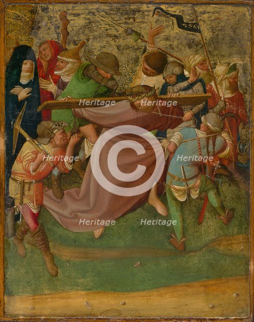 Christ Carrying the Cross, 1420/25. Creator: Master of the Worcester Carrying of the Cross.