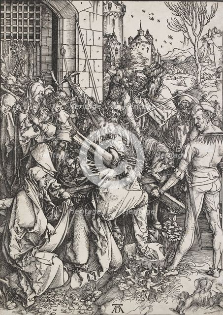 Christ carrying the cross, 1498-1499. Artist: Albrecht Durer.