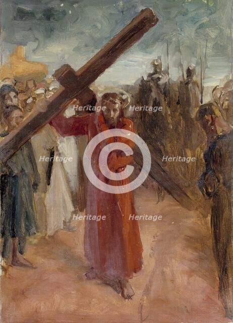 Christ Carrying the Cross, 1890-1895. Creator: Albert Edelfelt.