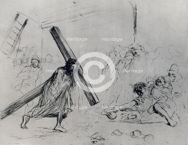 'Christ Carrying the Cross', 1925.Artist: Jean Louis Forain