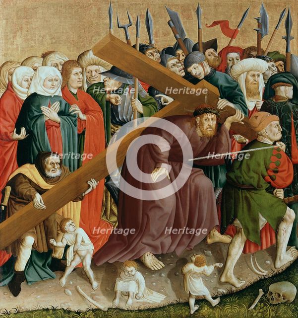 Christ carrying the Cross. The Wings of the Wurzach Altar, 1437. Artist: Multscher, Hans (c. 1400-1467)