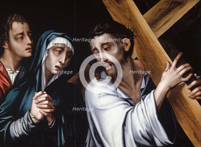 Christ Carrying the Cross with the Virgin and Saint John, 1570. Creator: Luis de Morales.