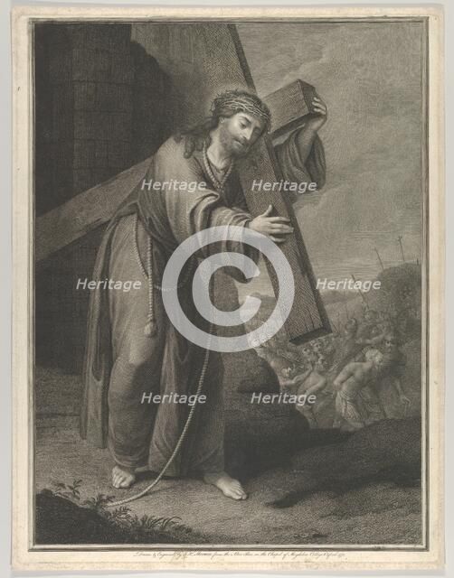 Christ carrying the cross, at right the two thieves on the road to Calvary, 1778. Creator: John Keyse Sherwin.