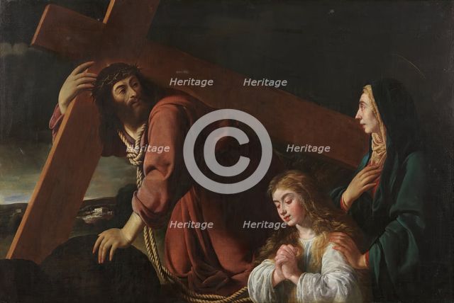 Christ carrying the Cross contemplated by Mary and the Christian Soul, 1630. Creator: Felipe Diriksen.